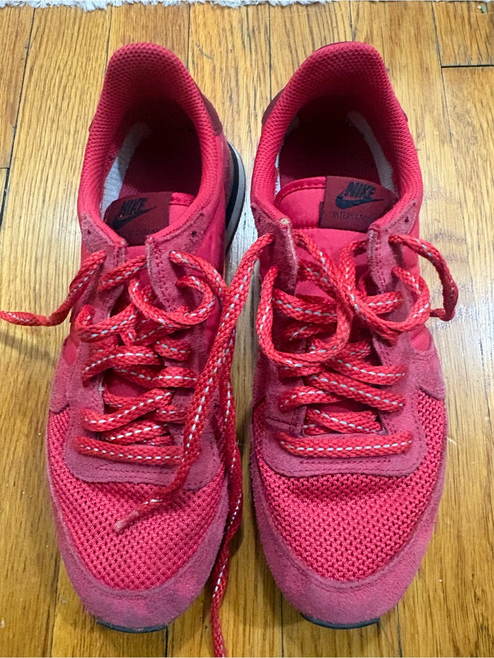 Nike Women’s Red Mesh & Suede Sneakers